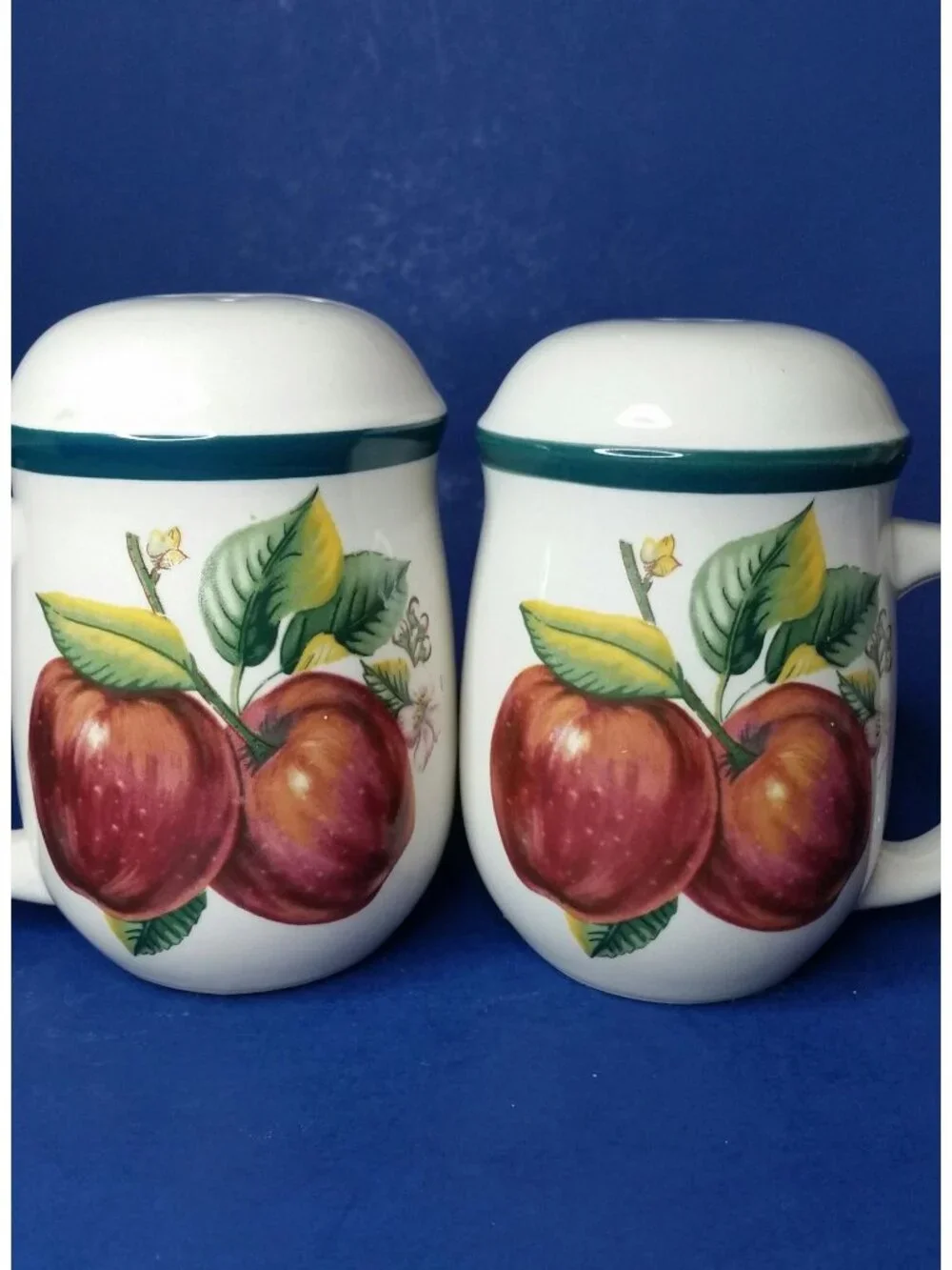 Casuals Apples Salt and Pepper Stove Top Shaker Set China Pearl Country
